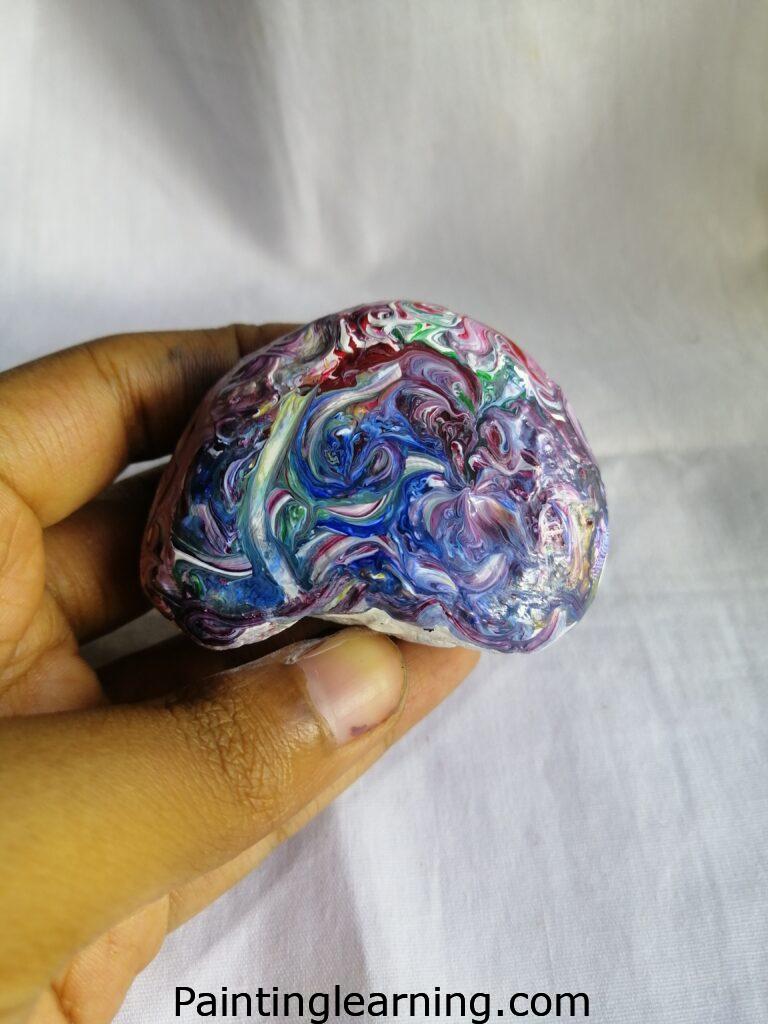 Marbleized Painted Rocks Steps:3