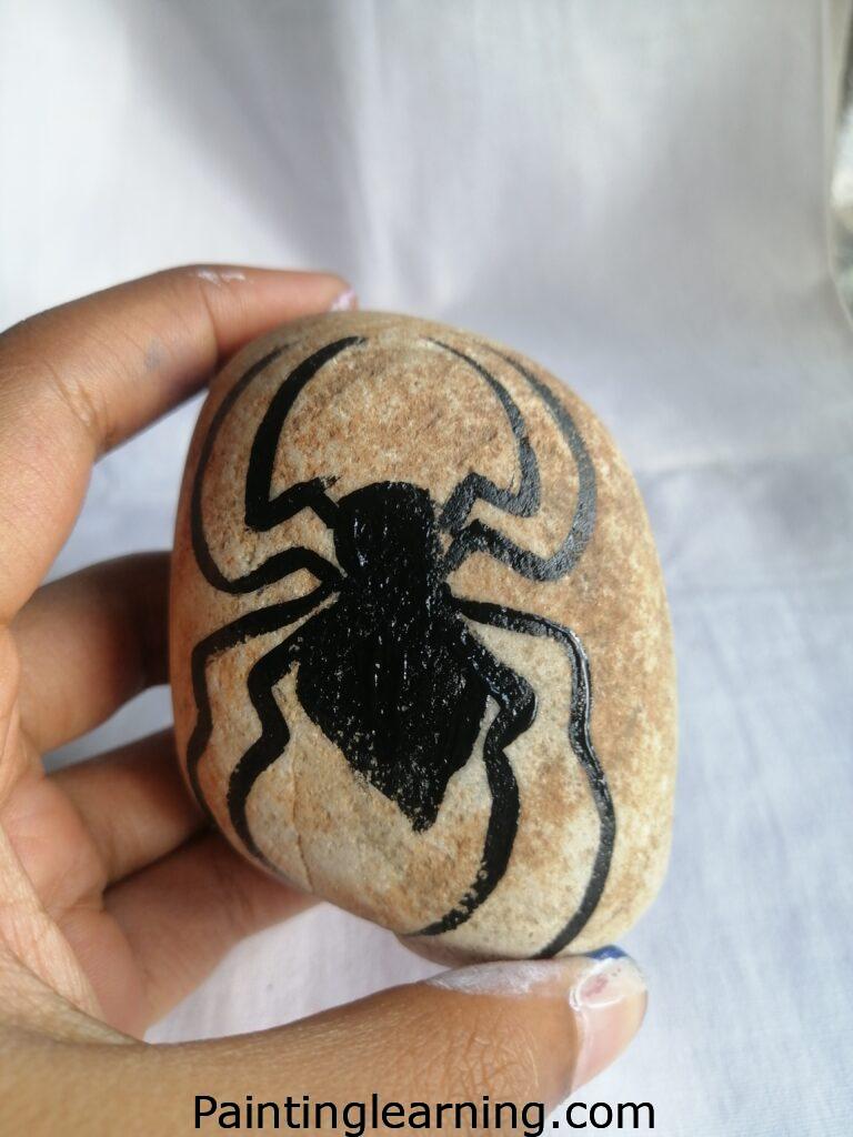 Spider Painted Rocks Step: 1