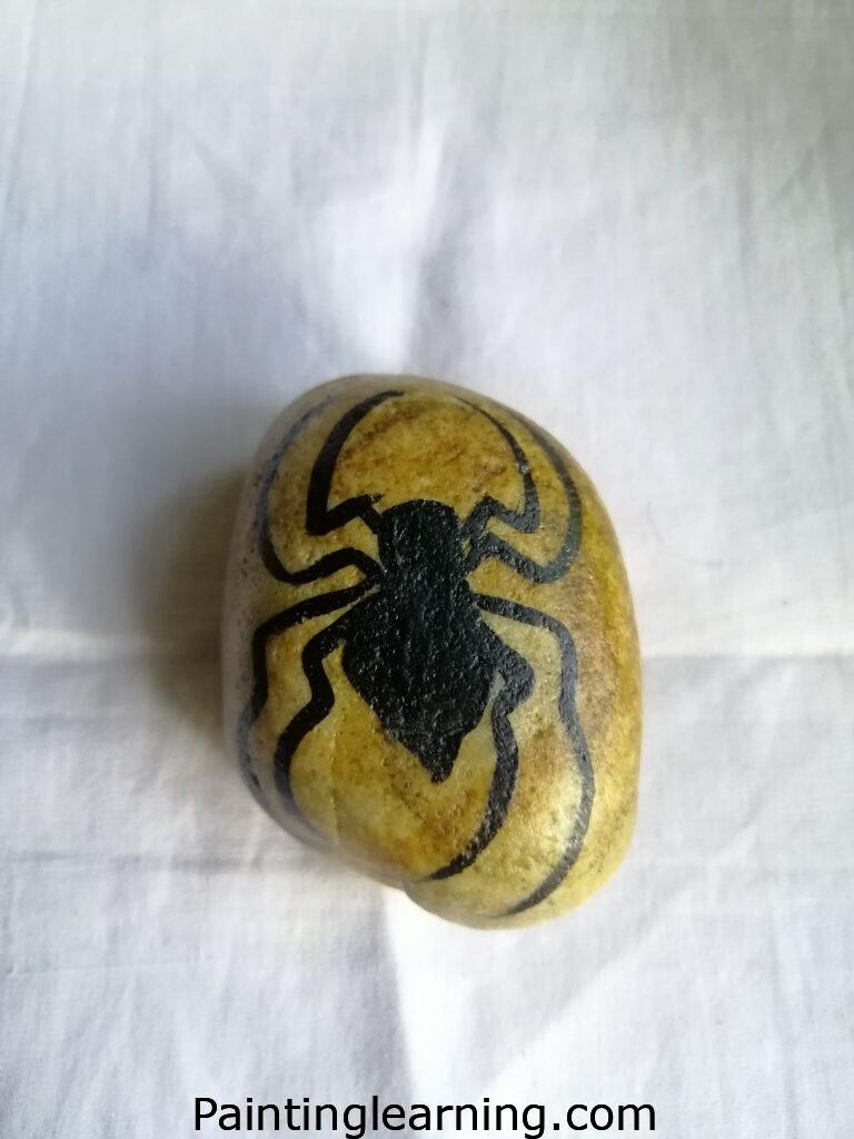 Spider Painted Rocks Step: 3