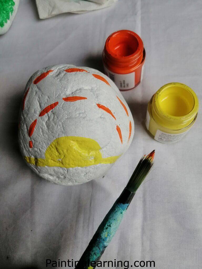 Sunset Painted Rocks Step: 1