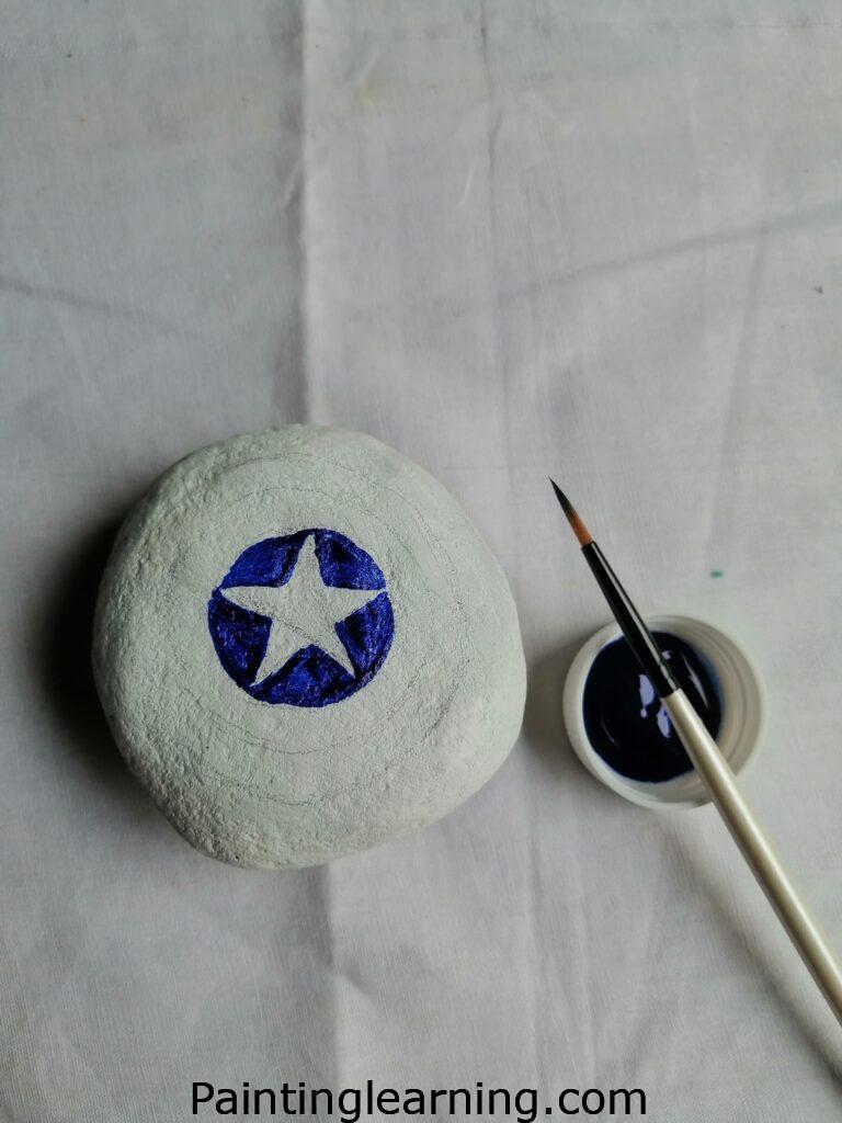 Superhero Painted Rocks Step: 2a
