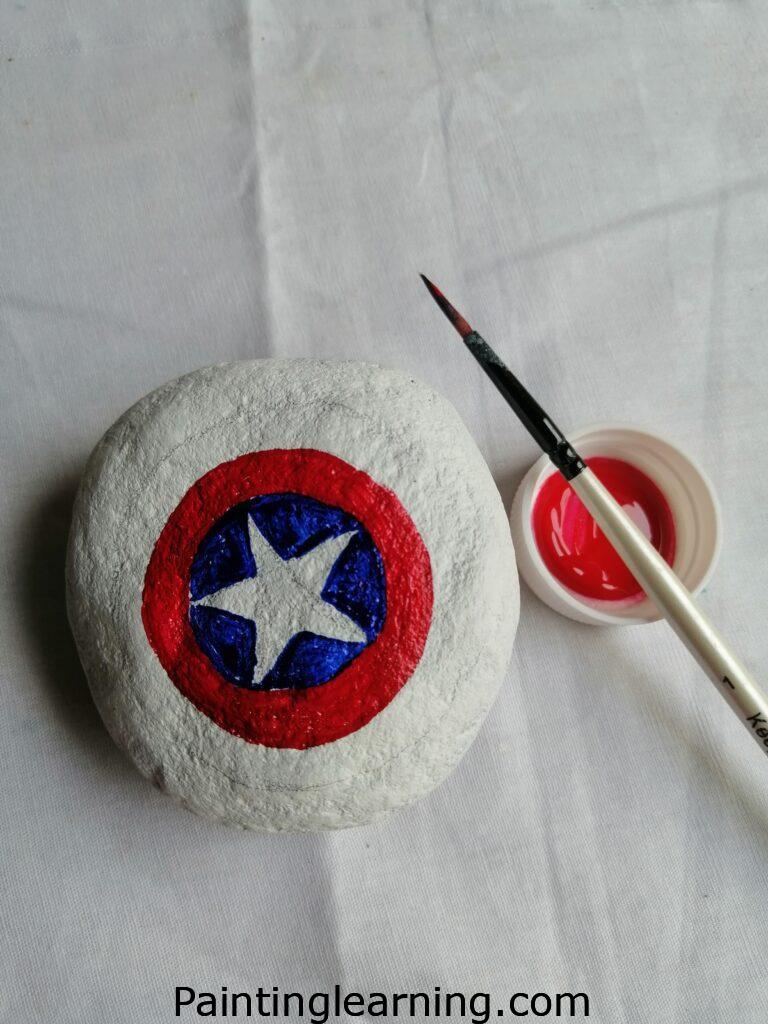 Superhero Painted Rocks Step:2b