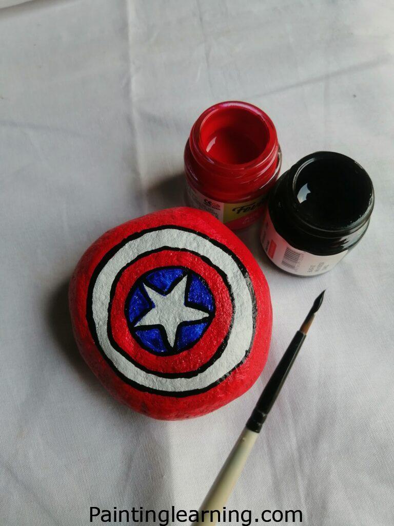 Superhero Painted Rocks Step: 3b