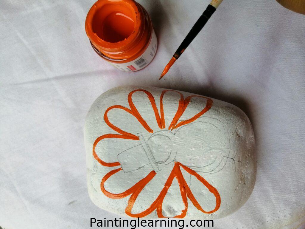 Turkey Painted Rocks Steps: 2a