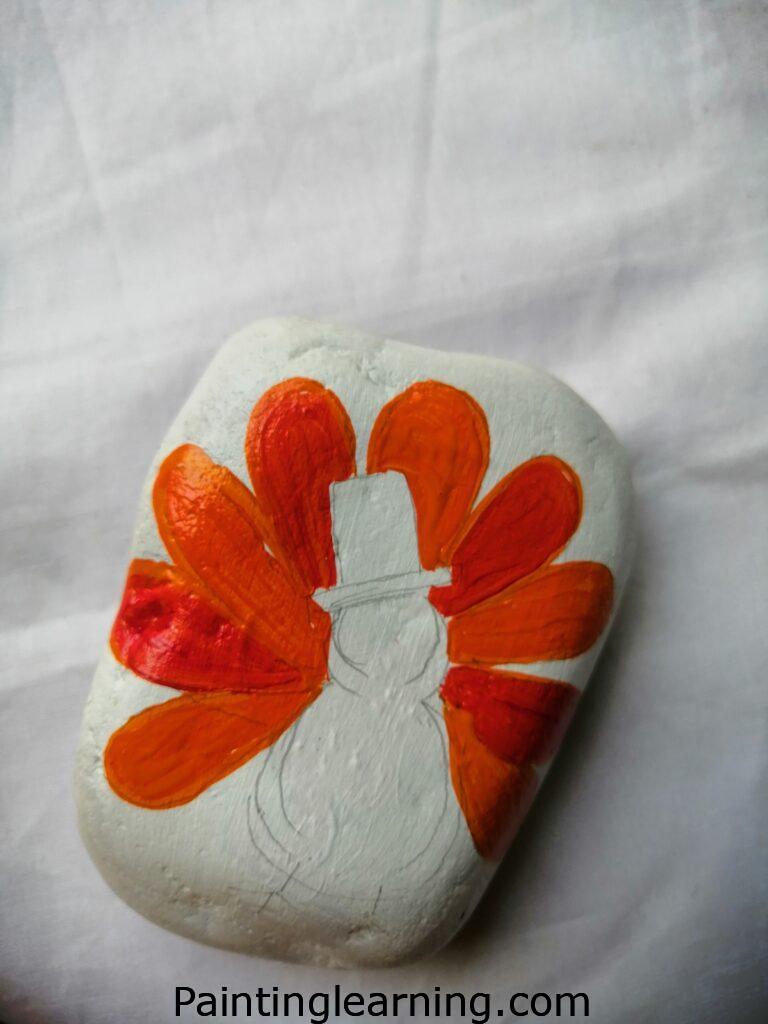Turkey Painted Rocks Steps: 2b