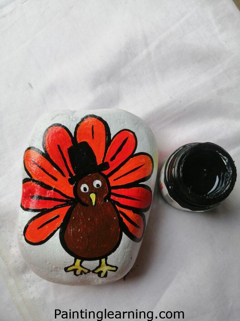 Turkey Painted Rocks Steps: 4