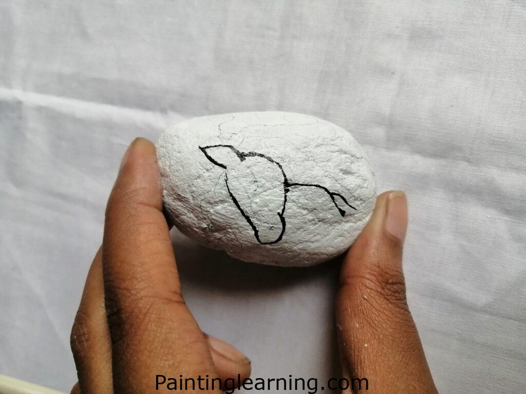 Unicorn Painted Rocks Steps: 2a