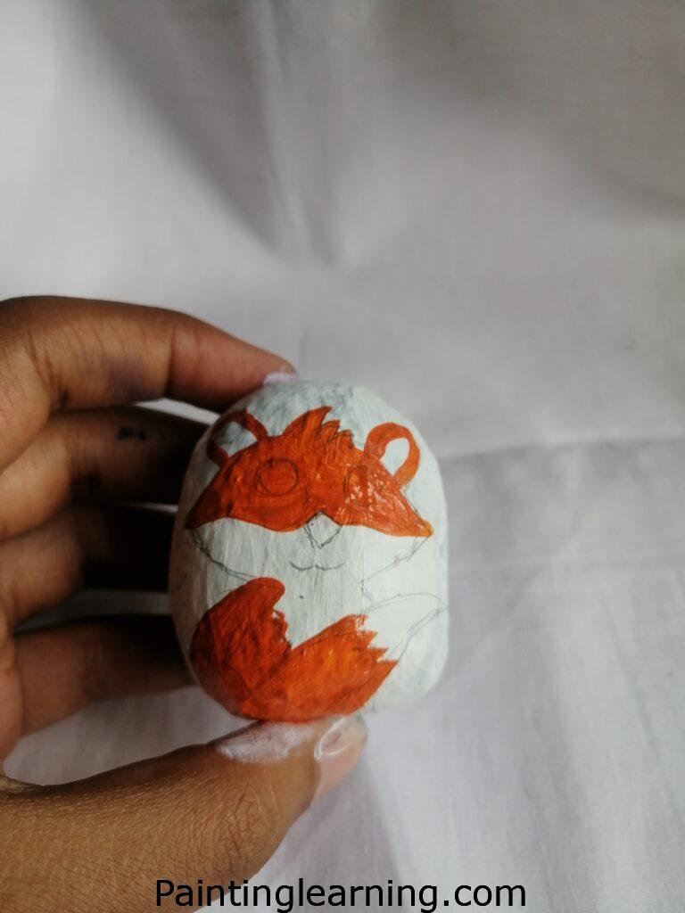 Fox Painted Rocks Steps:2