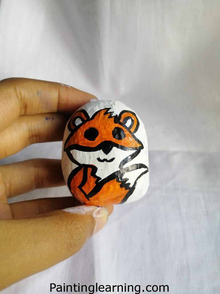 Fox Painted Rocks Steps:3