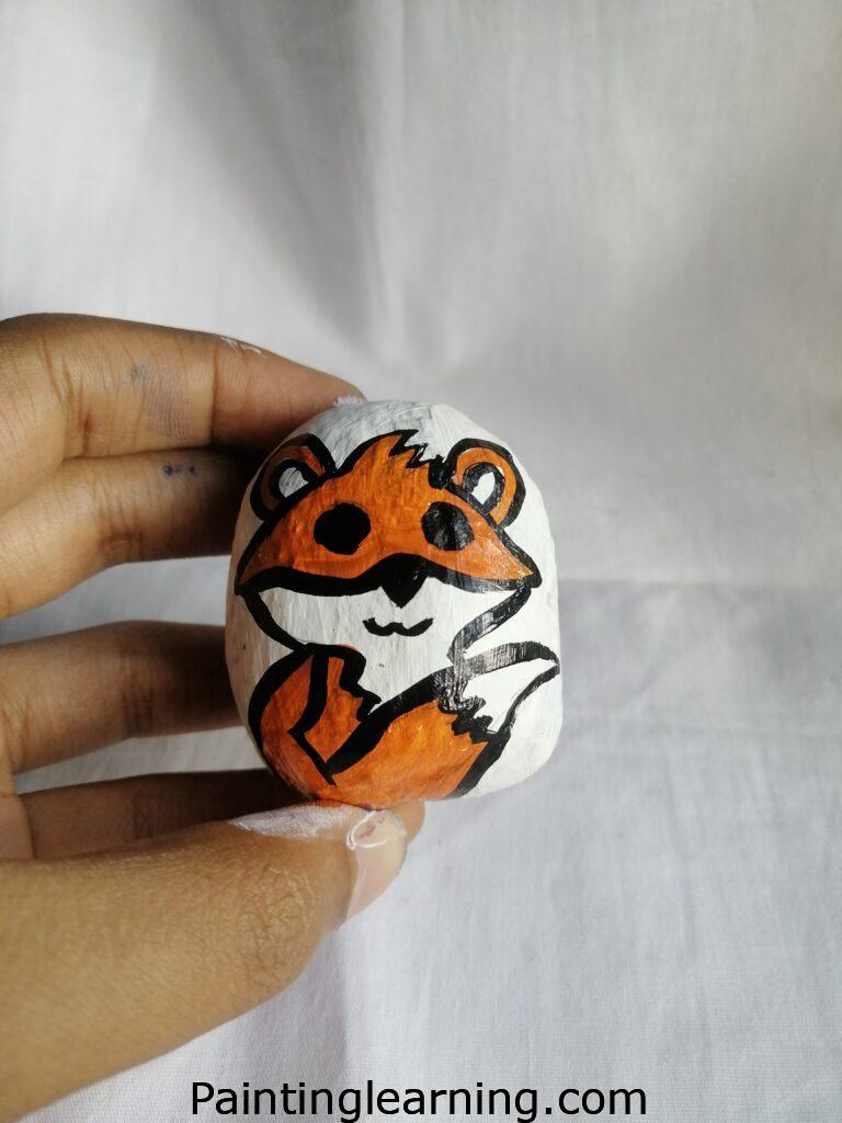 Fox Painted Rocks Steps:4