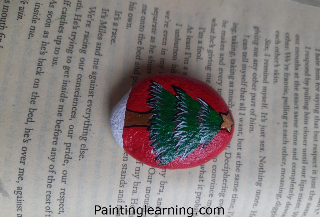 Christmas Tree Painted Rocks