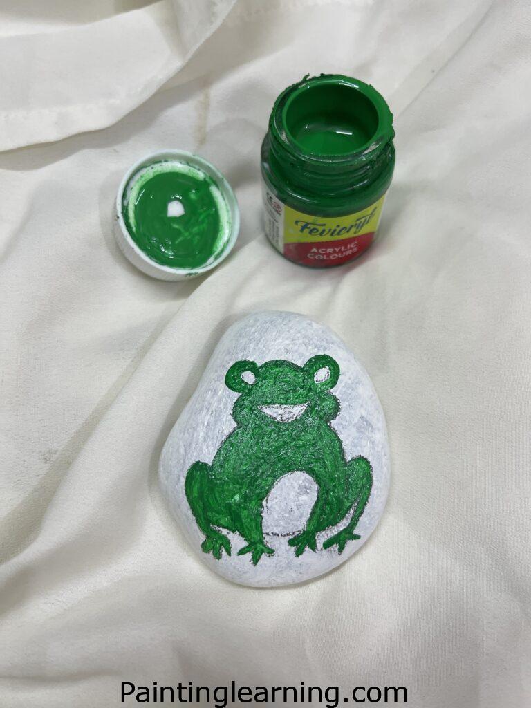 Frog Painted Rocks Steps:2