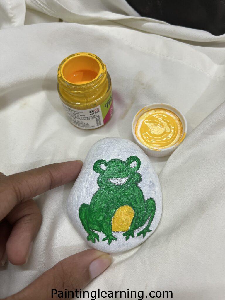Frog Painted Rocks Steps:2a