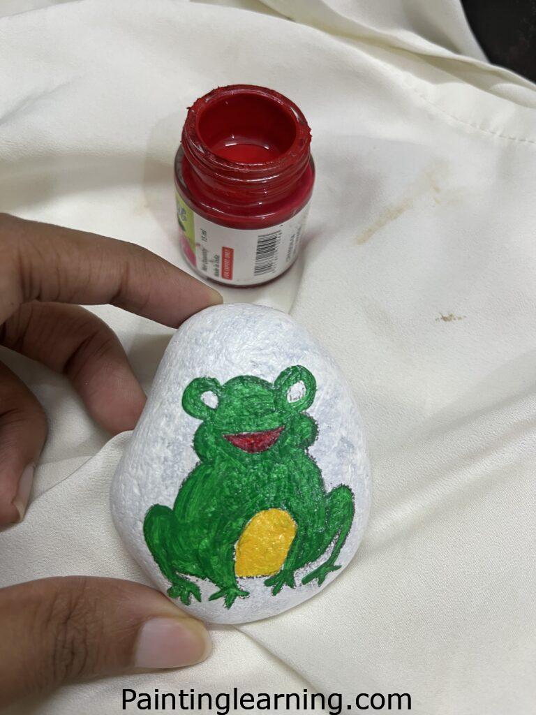 Frog Painted Rocks Steps:2b