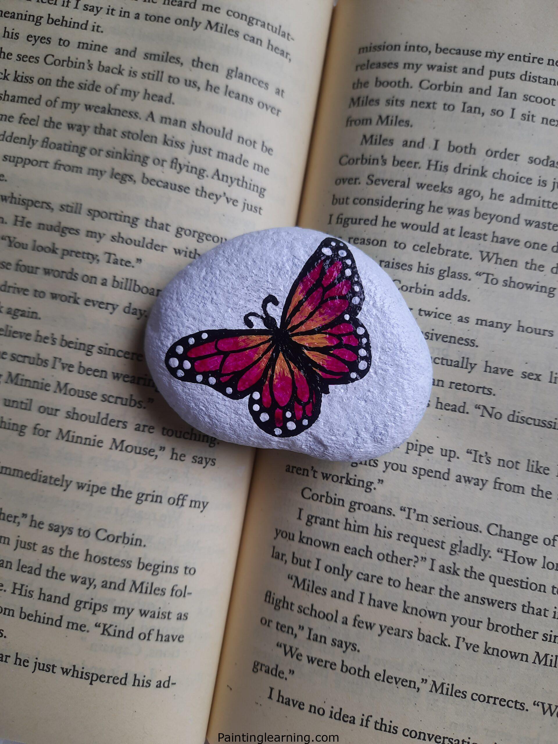 Glitter Butterfly Rocks