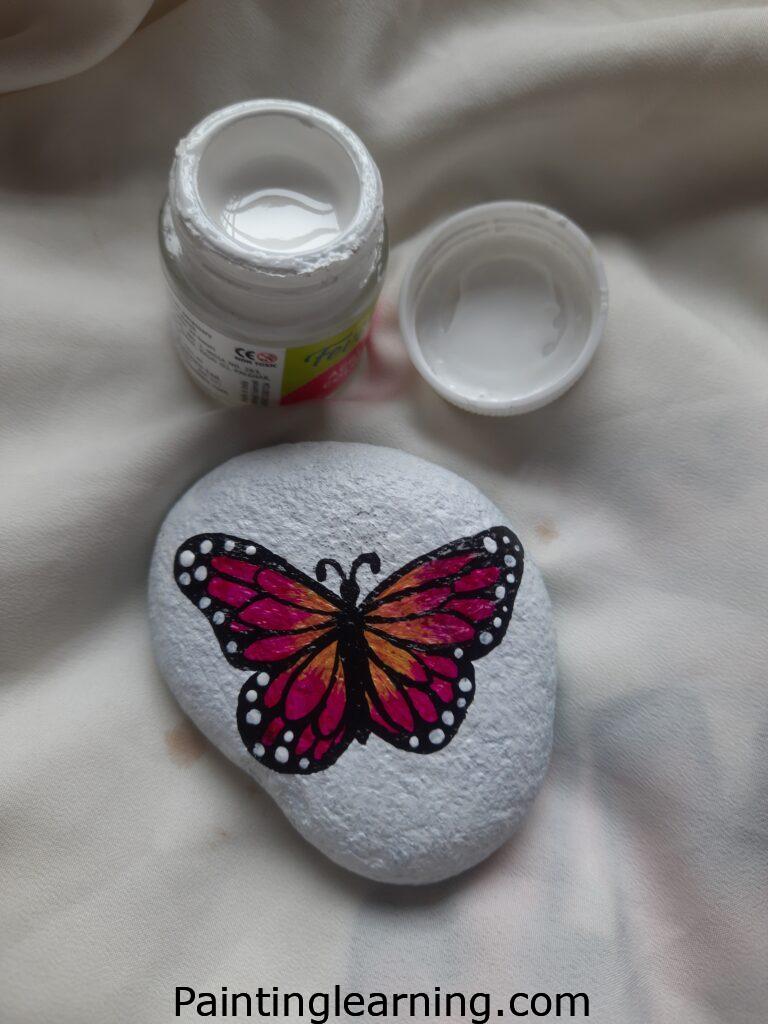 Glitter Butterfly Painted Rocks Steps: 4
